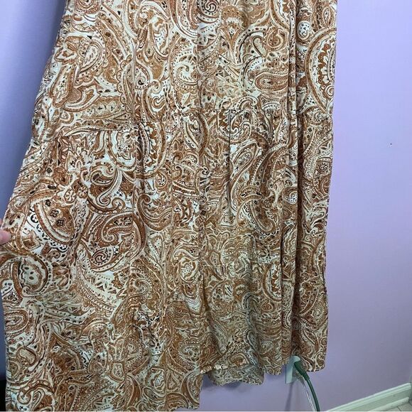 Lane Bryant Tiered Maxi Dress Windmark Paisley Button Down Tank Cotton Size 18 - Picture 10 of 16